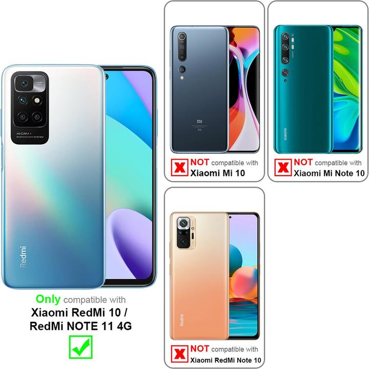 Immagine prodotto Cadorabo Manicotto per vetro in TPU a 2 colori (Xiaomi Redmi 10)