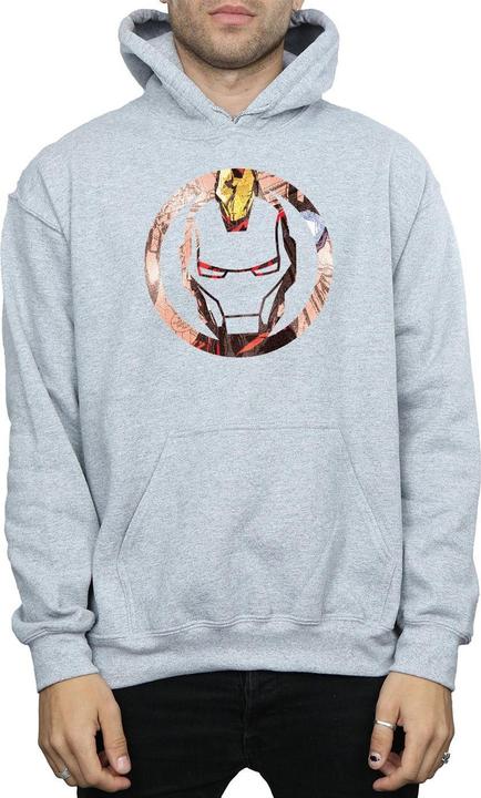 Actual product image Mens Iron Man Montage Symbol Hoodie (L)