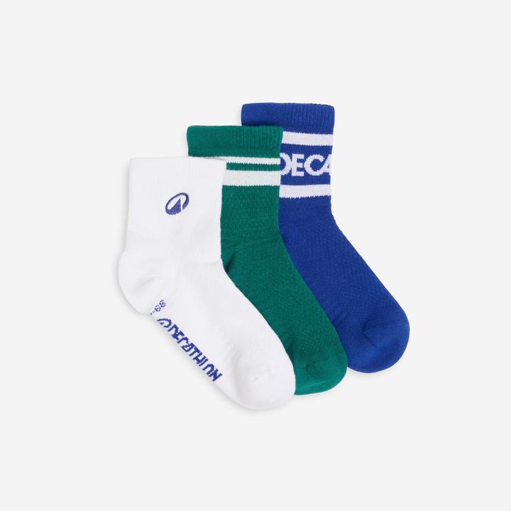 Immagine prodotto Decathlon Socken Low 3er-Pack - blau/grün (39, 42)