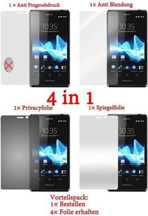 Immagine prodotto Cadorabo 4x pellicola protettiva (1 Pezzo/i, Sony Xperia T)