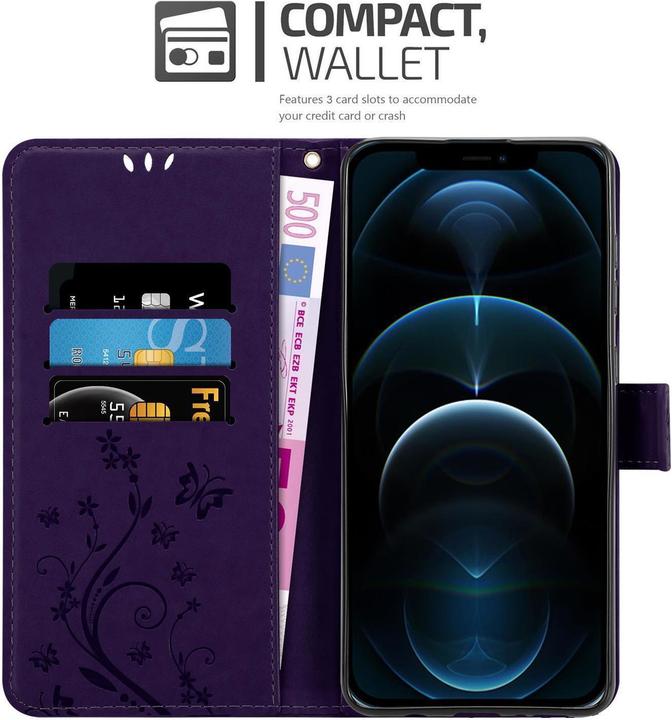 Image du produit Cadorabo Pochette Flower Book (Apple iPhone 12 Pro Max)