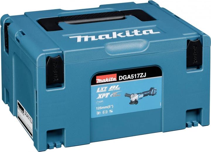 Actual product image Makita DGA517ZJ Battery angle grinder in Makpac (125 mm)