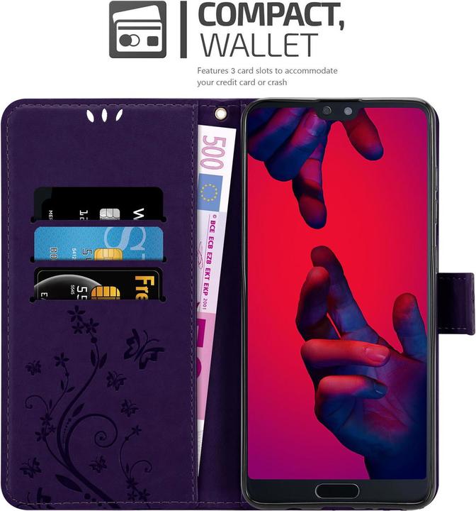 Actual product image Cadorabo Flower Book cover (Huawei P20 Pro, Huawei P20 Plus)