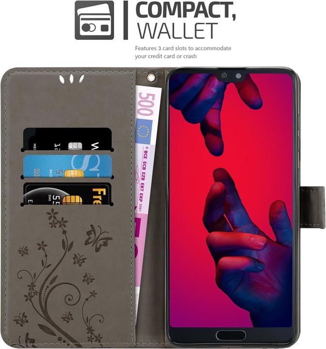 Image du produit Cadorabo Pochette Flower Book (Huawei P20 Pro, Huawei P20 Plus)