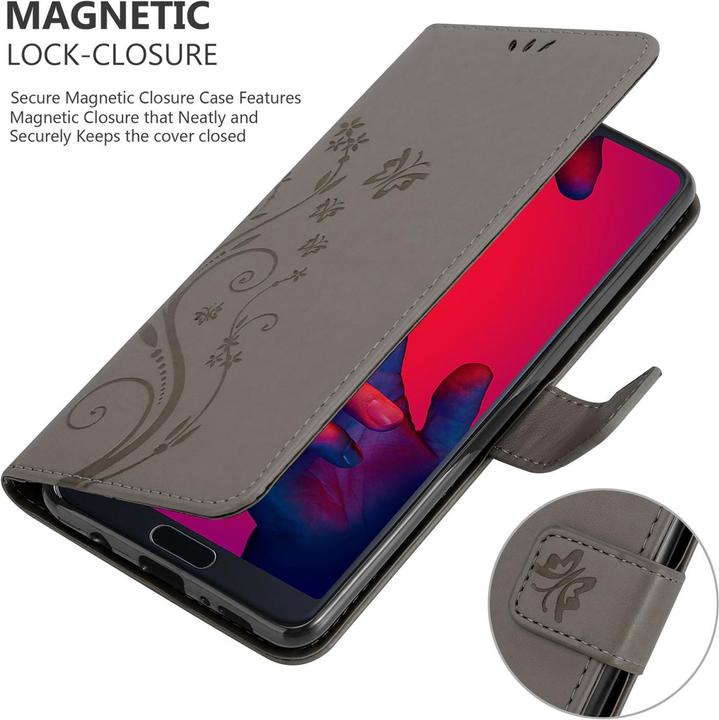 Image du produit Cadorabo Pochette Flower Book (Huawei P20 Pro, Huawei P20 Plus)