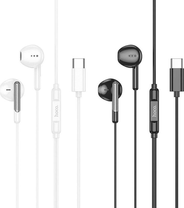 Produktbild Hoco Wired headphones EOL wire earphones Type C with microphone M123 white