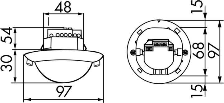 Actual product image BEG Presence detector PD4-M-2C-DUO-UP 92252 RAL9010 LUXOMAT for 2 (12 m)