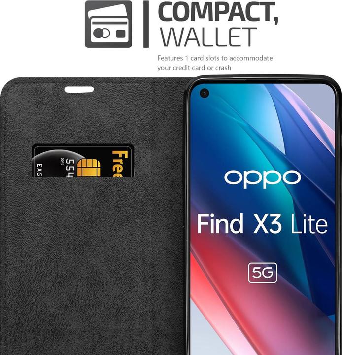 Immagine prodotto Cadorabo Libro Invis. Coperchio magnetico (Oppo Find X3 Lite)
