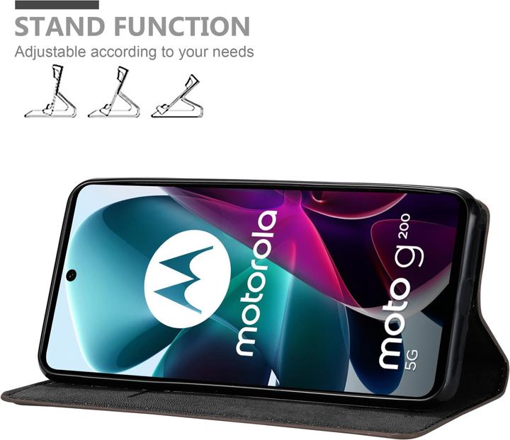 Image du produit Cadorabo Book Invis. Étui magnétique (Motorola Moto G200 5G)
