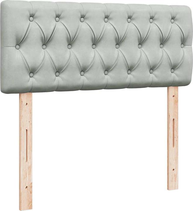 Image du produit VidaXL Ottoman-lit avec matelas gris clair 120x190 cm velours (120 x 200 cm)