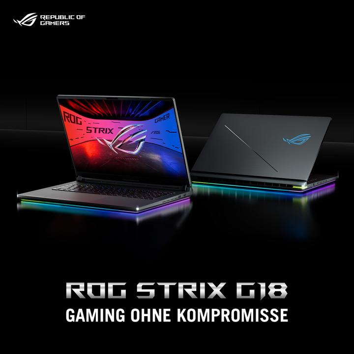 Produktbild ASUS ROG Strix G18 RTX 5070 Ti (18", Intel Core Ultra 9 275HX, 32 GB, 1000 GB, DE)