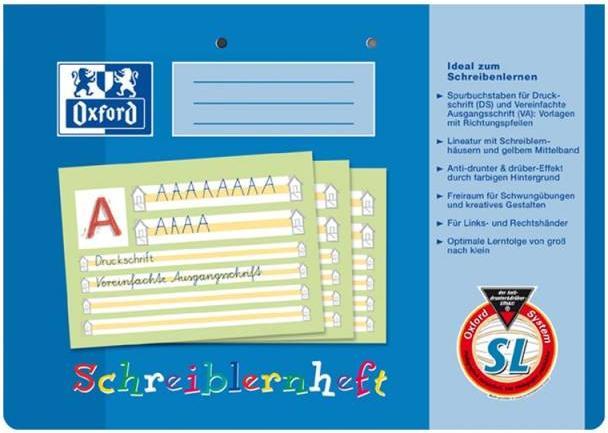 Produktbild Oxford Schreiblernheft A4 quer (A4, Weicher Einband)