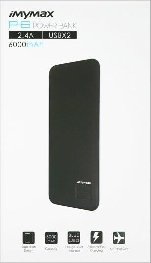 Produktbild Mymax iMYMAX P6 Power Bank 6000 mah schwarz / weiss (6000 mAh)