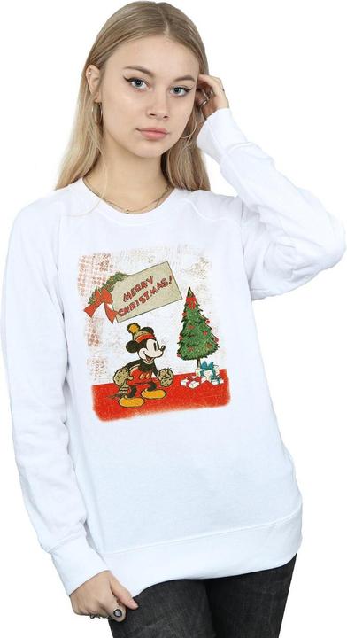 Actual product image Disney Womens/Ladies Mickey Mouse Vintage Christmas Sweatshirt (XL)