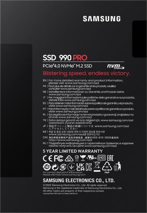 Actual product image Samsung 990 Pro (2000 GB, M.2 2280)