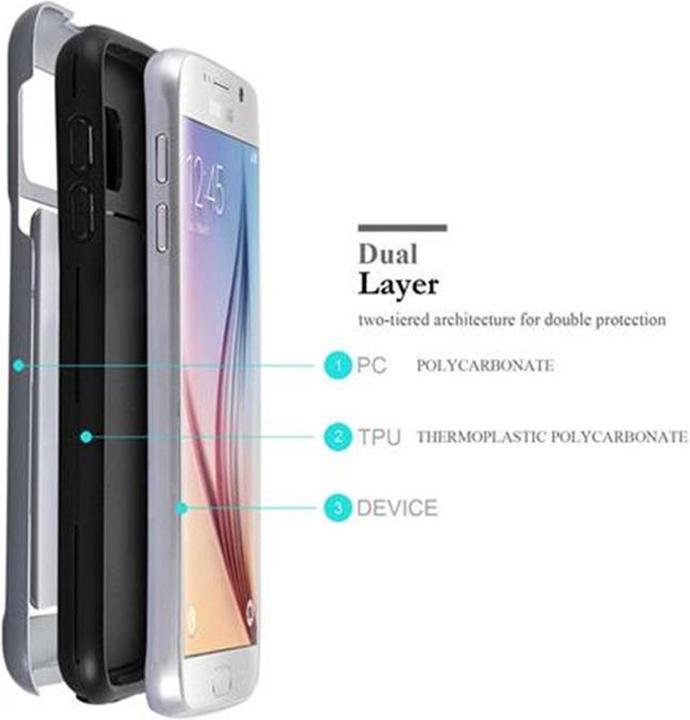 Image du produit Cadorabo Étui de protection hybride avec compartiment pour carte (Samsung Galaxy S6)