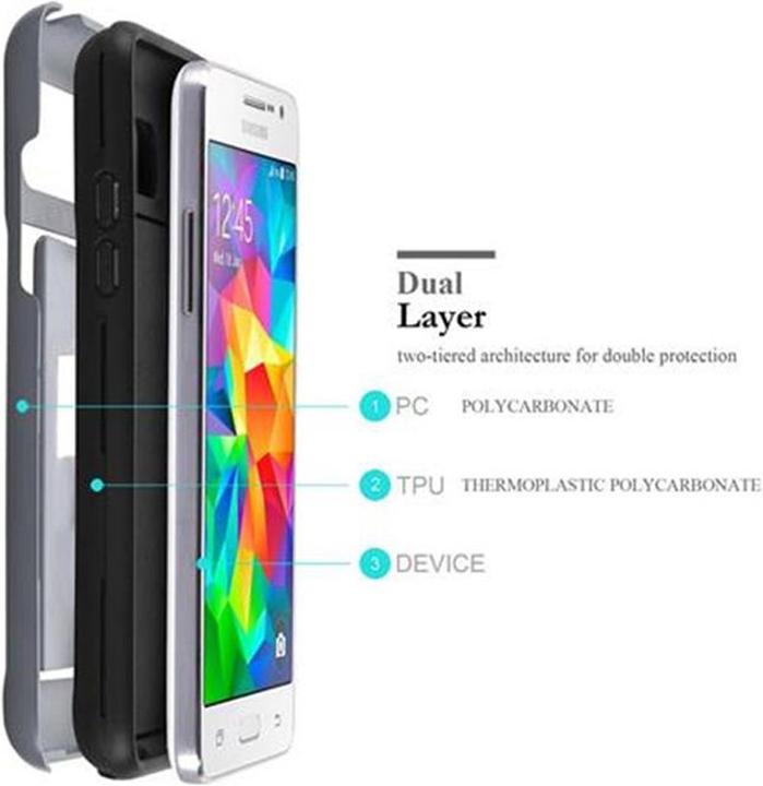 Actual product image Cadorabo Hybrid shield cover with card pocket (Samsung Galaxy Grand Prime)