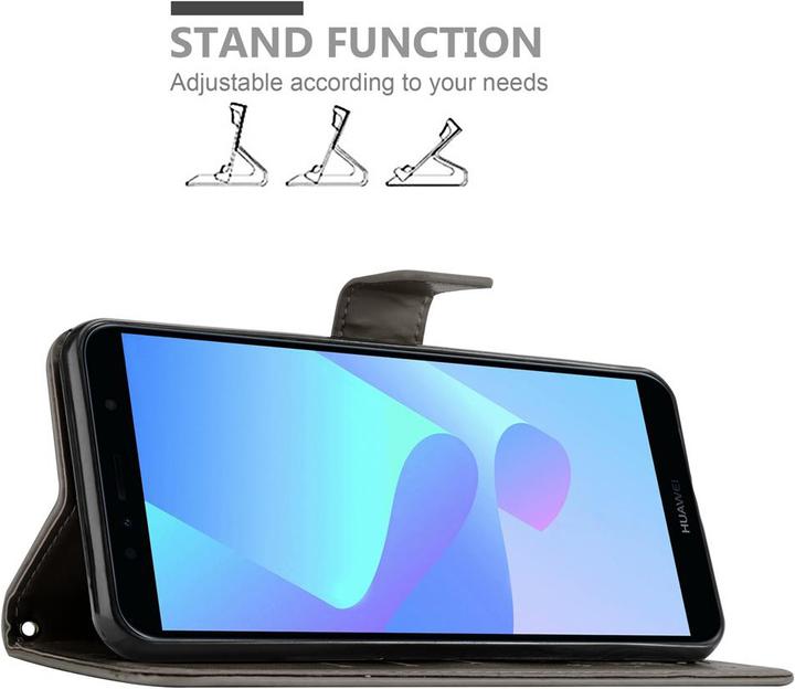 Image du produit Cadorabo Pochette Flower Book (Huawei Y6 Prime (2018), Huawei Honor 7a)