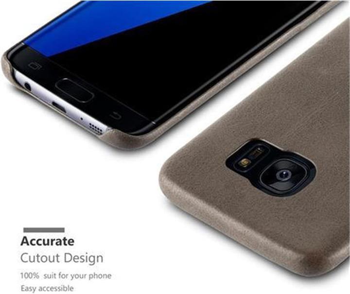 Actual product image Cadorabo Hard cover faux leather with texture (Samsung Galaxy S7 Edge)