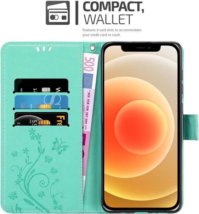 Actual product image Cadorabo Flower Book cover (Apple iPhone 12 mini)