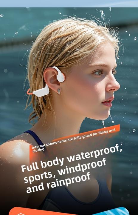 Immagine prodotto PhoneLook Bluetooth 5.4 Wasserdichte kabellose Knochenleitungs-Kopfhörer für Sport und Schwimmen mit 32 GB int (Senza fili)