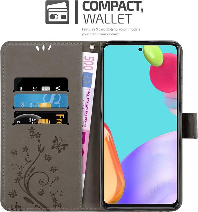 Produktbild Cadorabo Flower Book Hülle (Samsung Galaxy A52, Samsung Galaxy A52 5G, Samsung Galaxy A52s 5G)