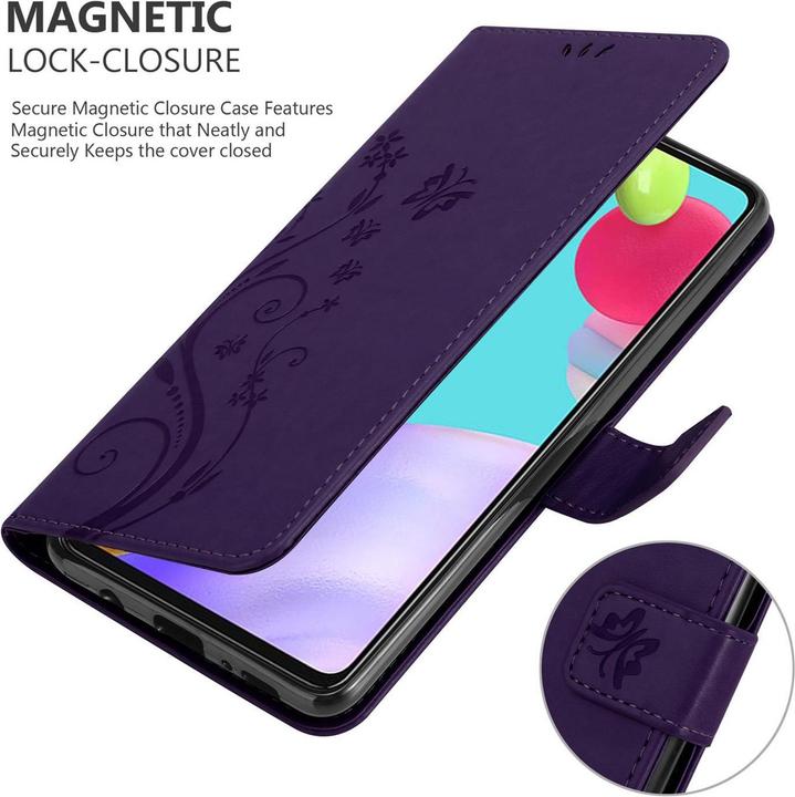 Produktbild Cadorabo Flower Book Hülle (Samsung Galaxy A52s 5G, Samsung Galaxy A52, Samsung Galaxy A52 5G)