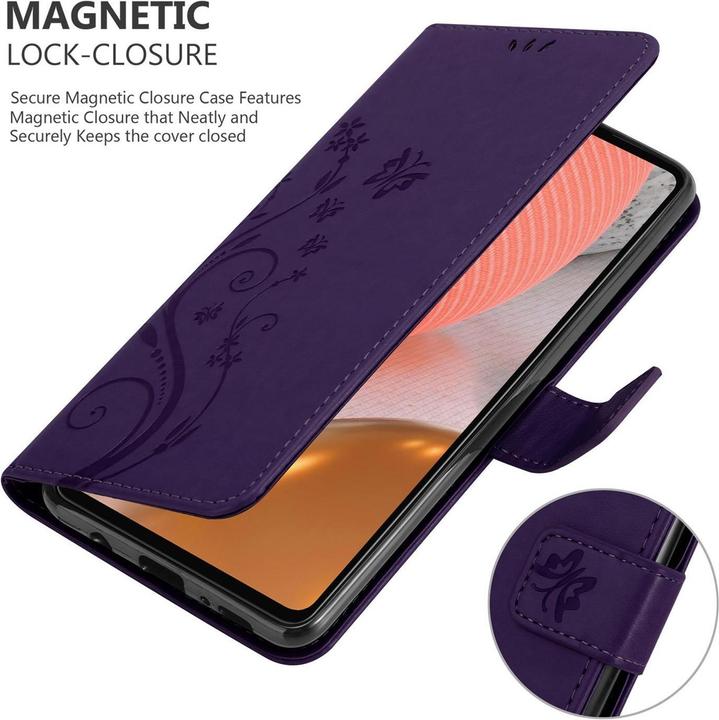 Actual product image Cadorabo Flower Book cover (Samsung Galaxy A72)