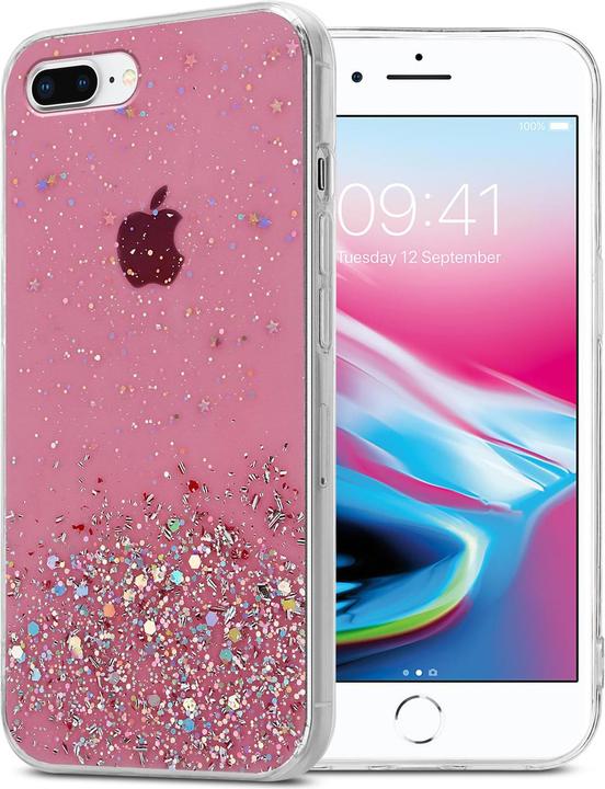 Pink with glitter