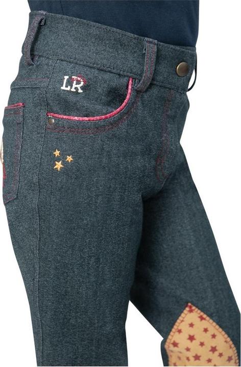 Actual product image Hy Equestrian Girls Riding Star Collection Denim Jodhpurs (104)