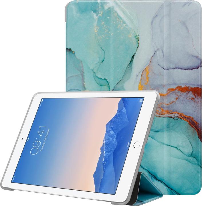 Actual product image Cadorabo Tablet Book Sleeve Colorful Marble (3, 4, IPad 2)
