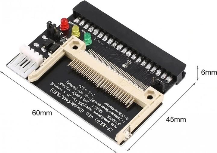 Produktbild PowerGuard CF zu IDE Adapter 40-Pin für IDE Festplatten an Mainboards