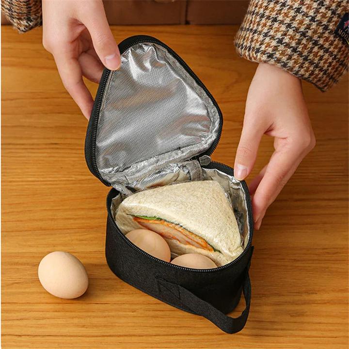 Actual product image Only-Bags.Store Mini Triangular Insulation Bag Aluminium Foil Thermal Cooler Lunch Tote