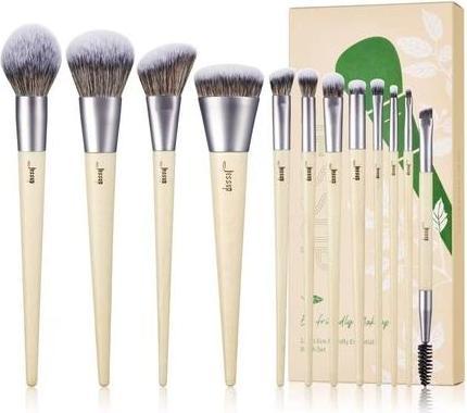 Actual product image Jessup Vegan Makeup Brushes Set Premium Eco-friendly Synthetic Powder Foundation Highlight Concealer (Set)