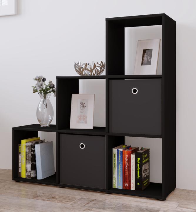 Actual product image VCM Wood stand staircase shelf 6 compartments Nitas (108 x 29 x 105 cm)