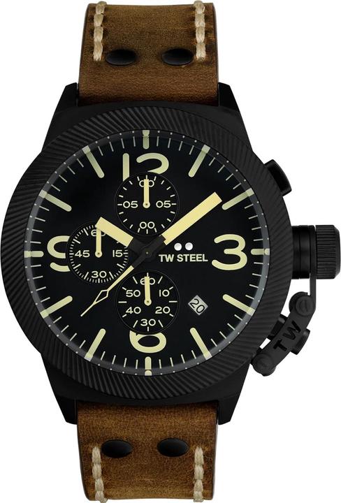 TW-Steel CS107 Canteen Chronograph Herrenuhr 45mm 10ATM (Chronograph, 45 mm)