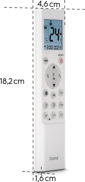 Immagine prodotto Hama Telecomando universale per sistemi di climatizzazione ed elettrodomestici, a infrarossi, supporto a