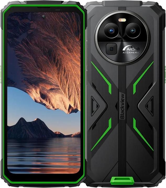 Actual product image Blackview BV8100 (Dual Sim - 6.5" Display - 256 GB, 8 GB RAM - NFC) Green (256 GB, Green, 6.50", Dual SIM)