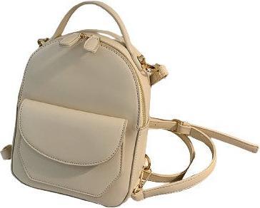 Produktbild Only-Bags.Store Mini 3-Wege-Rucksack aus Vegan-Leder, Mini-Rucksack in Beige, Tasche aus Vegan-Leder