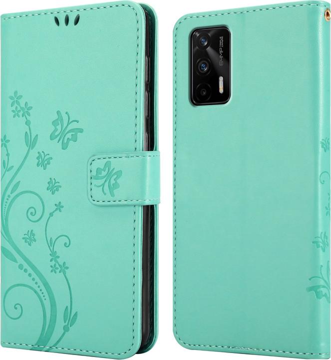 Produktbild Cadorabo Flower Book Hülle für Realme GT / GT Neo 2T / Q3 PRO (Realme GT Neo 2T, Realme Q3 Pro 5G)