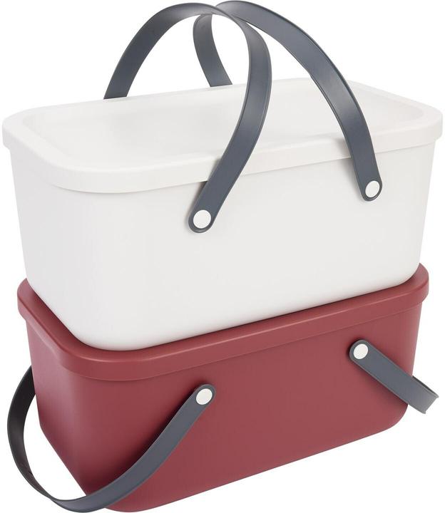 Rotho Einkaufskorb RUMA Rot/Weiss, 2 tlg.
