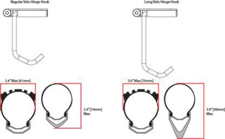 Actual product image Feedback Sports Velo Hinge long hook