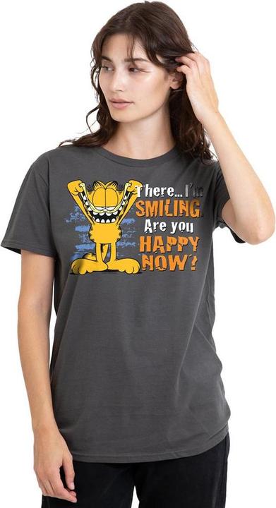 Actual product image Garfield Unisex Adult Smiling T-Shirt (S)