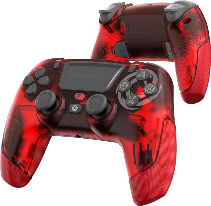 Actual product image Oniverse Revolt Grey, Red Bluetooth Gamepad Analogue / Digital PC, PlayStation 4 (PC, PS4)