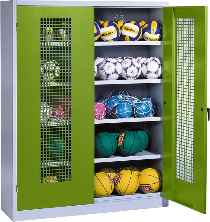 Produktbild C+P Ballschrank (HxBxT: 195x150x50 cm, mit Lochblech-Flügeltüren, Typ 3)