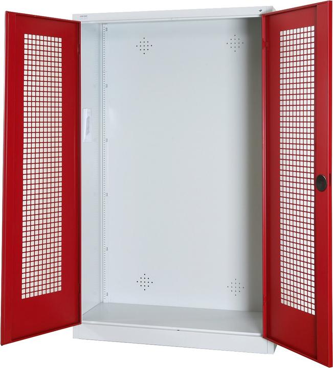 Actual product image C+P Modular sports equipment cabinet (HxWxD: 195x120x50 cm, with perforated sheet metal hinged doors).