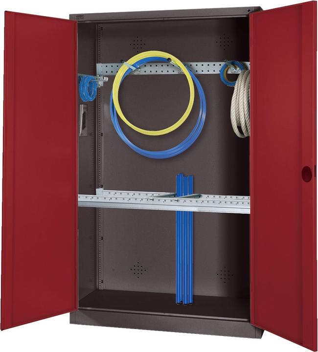 Produktbild C+P Modul-Sportgeräteschrank mit Grundausstattung (HxBxT: 195x120x50 cm, mit Vollblech-Flügeltüren)