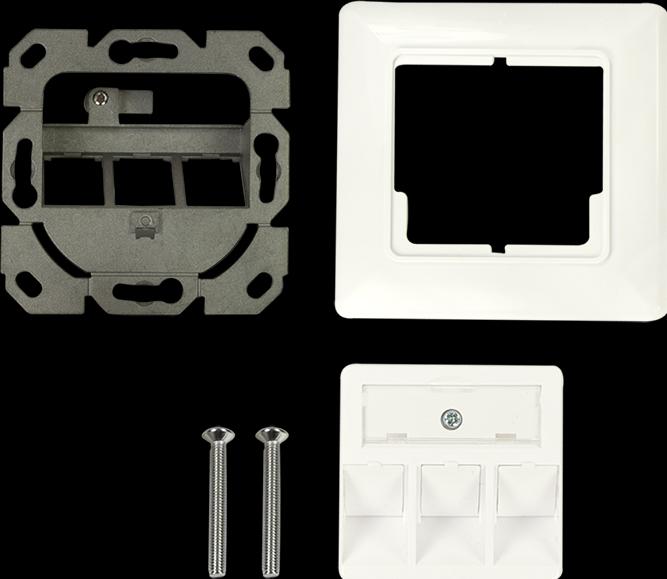 Actual product image LogiLink Flush-mounted box for Keystone modules, 3-fold, pure white