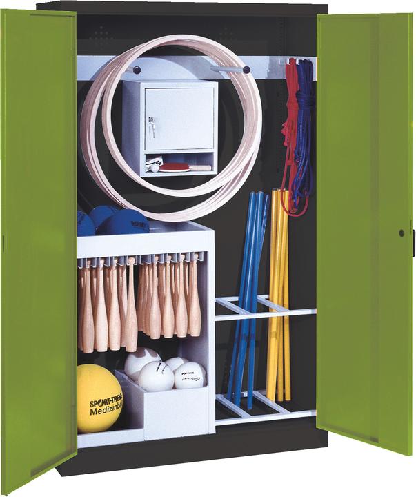 C+P Sportgeräteschrank (HxBxT 195x120x50 cm, mit Vollblech-Flügeltüren, Typ 1)