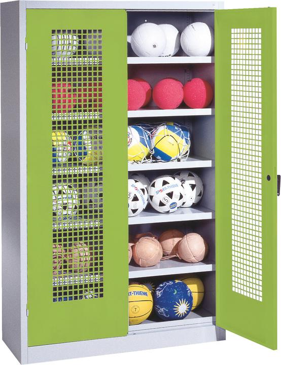 Produktbild C+P Ballschrank (HxBxT: 195x120x50 cm, mit Lochblech-Flügeltüren, Typ 3)
